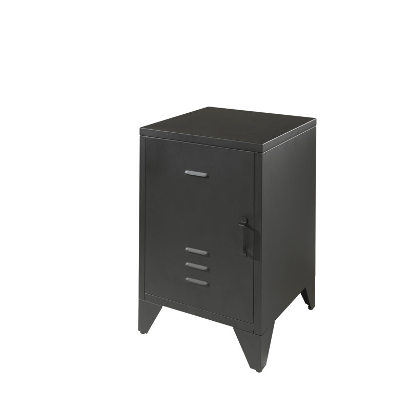 BRONXX Night Console Industrial Look Matt, Black