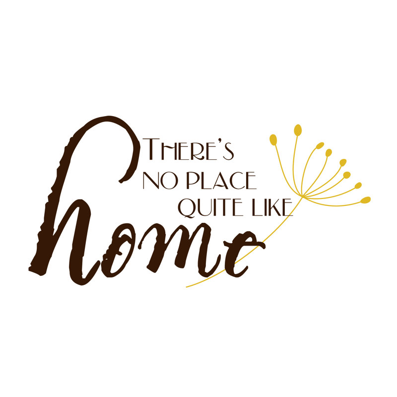 Décalcomanie murale « no like is like home », Chocolat / maïs