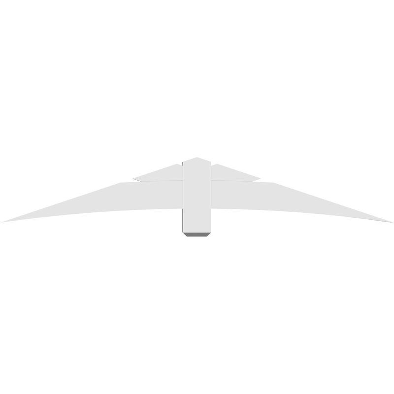 Support de pignon Alberta Alberta, H 14 po x l 84 po (pas 4/12), P 4 po x F 6 po, PVC