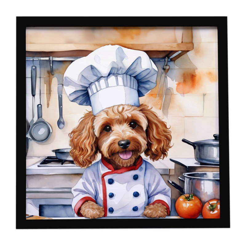 Cockapoo The Chef Framed Metal Print