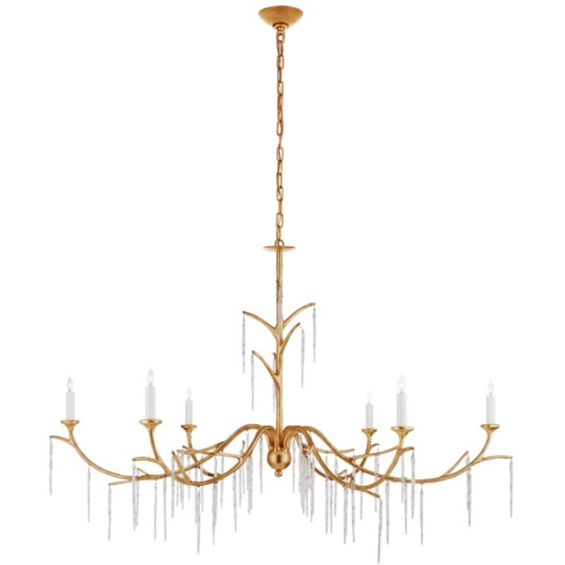 Lustre en cristal Joliet, Dorure, Couleurs mélangées, 30" Width x 28" Height