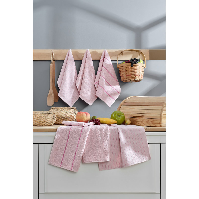 Ensemble de 6 serviettes de toilette de qualité supérieure, couleurs poudrées douces, 11,8 x 19,7 pouces | 100% coton, lavable à la machine, fer à basse température | Serviettes absorbantes luxueuses pour la maison, le spa et la salle de sport, durables et élégantes