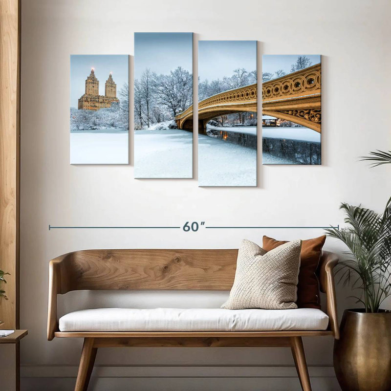 Nicci Central Park Bow Bridge In Winter