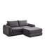 75.5 " Corduroy L-Shaped Sofa & Chaise-404095253