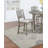 Dining Table 4X High Chairs 5Pcs Counter Height Dining Set Plush Upholstered Fabric Seat Contemporary Style
