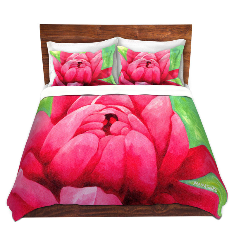 Ensemble de housse de couette waterlily, 1 housse de couette grand + 2 taies standards