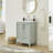 Phelips 24'' Bathroom Vanity In Light Grey Finish With Pure White Engineer Stone Countertop