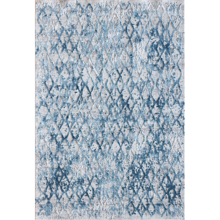Tapis ivoire / bleu Alverez
