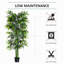 180cm Faux Bamboo Plant in Cement Pot