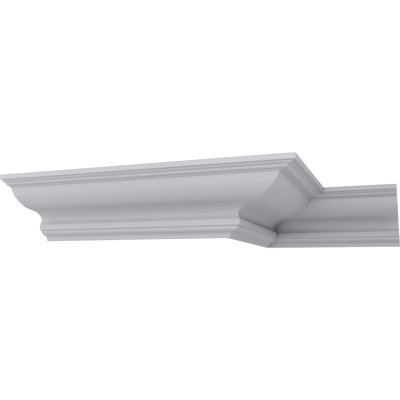 Ekena Millwork 13-3/4 in. x 9-7/8 in. x 94-1/2 in. Polyurethane Marseille Crown Moulding