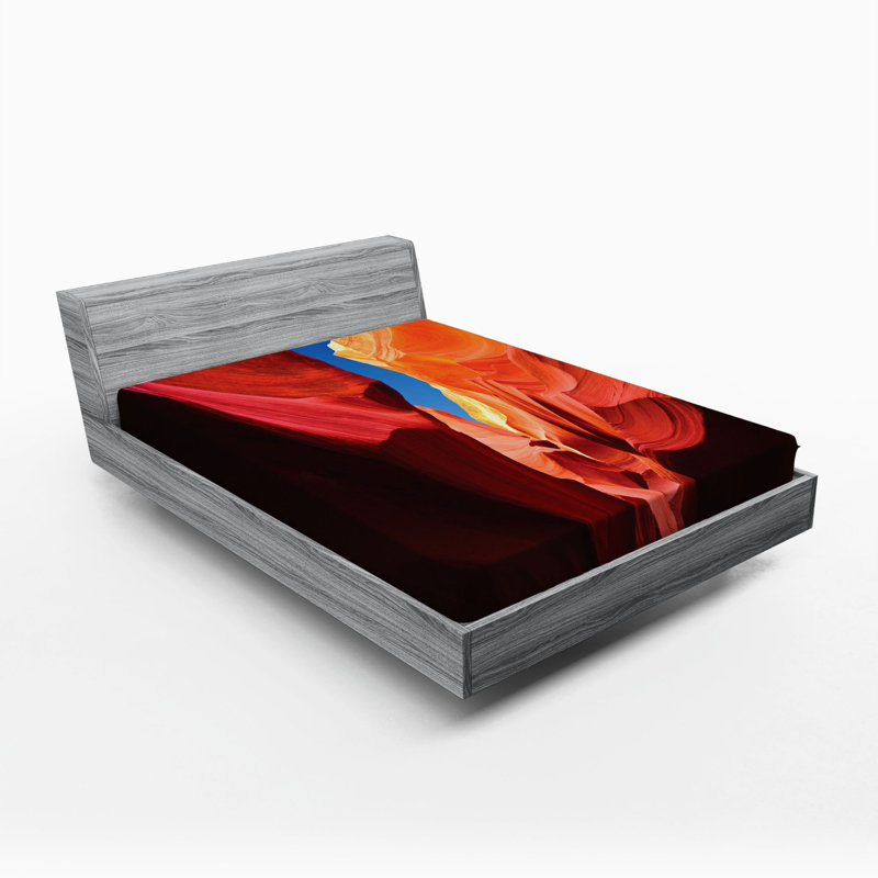 Microfiber Abstract Fitted Sheet, Full Fitted Sheet