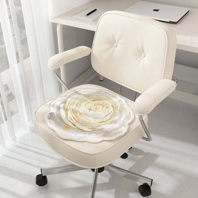 Summer Novelty Ice Silk Seat Cushion For Office Computer Chairs, Breathable Non-Slip Swivel Chair Pad, Set Of 2
