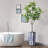 Artificial Tree in Modern Geometric Pattern Planter Fake Rubber Silk Tree (Plant Pot Plus Tree)-104347525