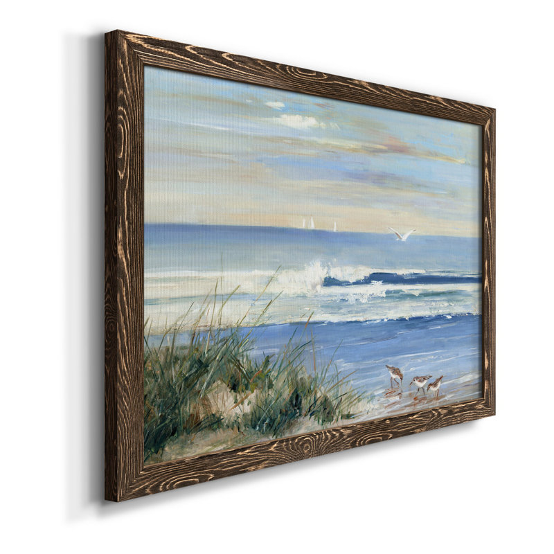 Beach Combers - Reproduction d'art sur papier encadrée, Noyer, H 24 po x l 18 po x P 1,5 po