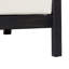 Ensemble de canapé 2 pièces avec causeuse d'extérieur et table basse - structure en bois d'acacia avec textilène noir, coussins blancs hydrofuges (finition gris foncé) pour patio / cour arrière / terrasse-133407450