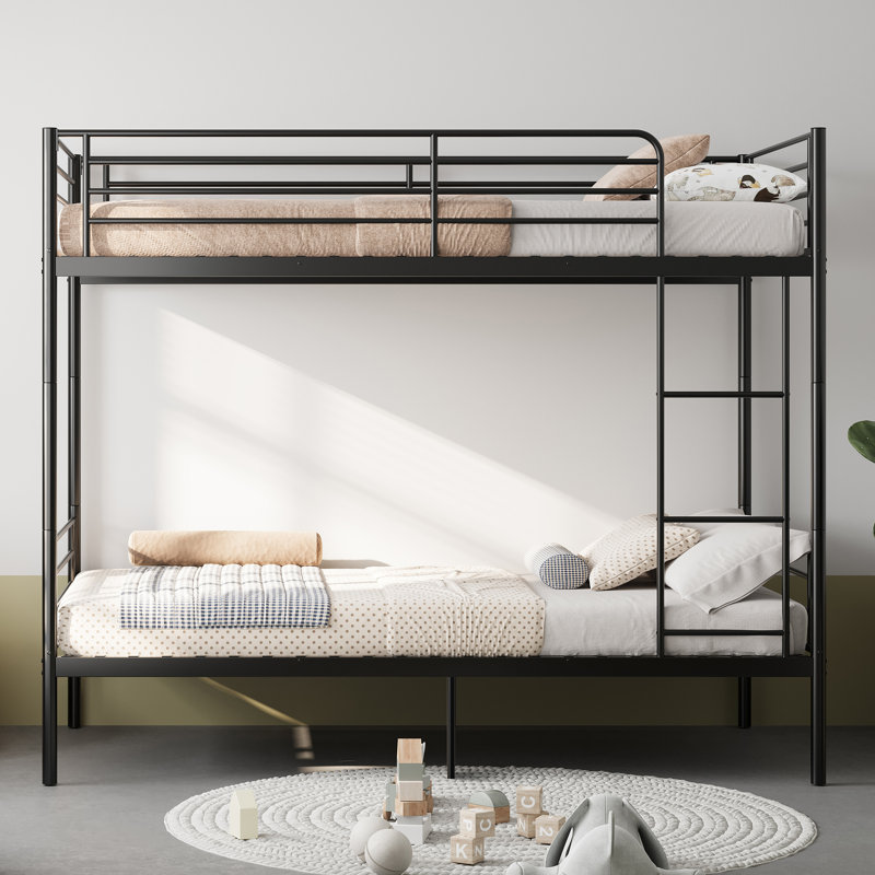 Lits gain d'espace avec rangement, lits superposés en métal, style moderne, maison