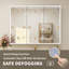 Clayvon 36'' H 48'' W LED Recessed or Surface Mount Frameless Medicine Cabinet with Mirror 6 Shelves, Electrical Outlet and USB