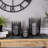 Medieval Style Iron Pillar Candle Holders - 12.75" - Black - Set Of 3