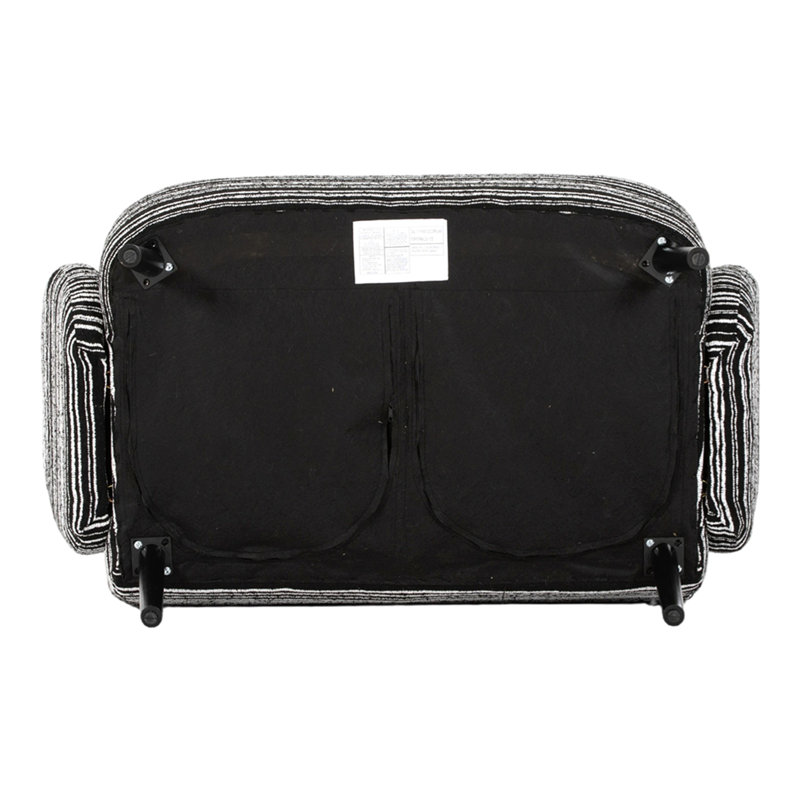 Canapé à deux places de style moderne avec accoudoirs confortables, coussins d'accoudoirs et poches de rangement, canapé à deux places profond, canapé moderne et confortable pour chambre à coucher, petits espaces, appartements et