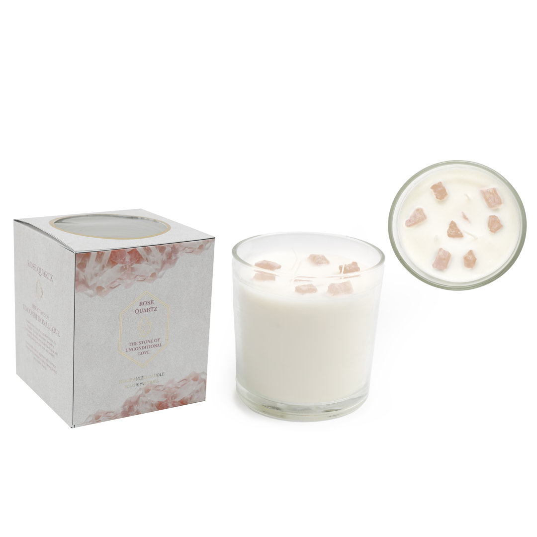 Geko Unscented Jar Candle with Glass Holder