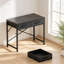 80cm Black Small Desk with 2 Drawers-1138639965-1138639966