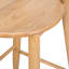 Tabouret de bar d'intérieur en bois d'hévéa Grove, finition naturelle, ensemble de 2