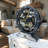 Desk wooden Clock Round 10 inches with Real Moving Gears (Transformable into a Wall Clock - detachable base) Canada Collection-1049897923