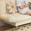 Canapé-coussin modulaire en similicuir blanc crème-129870631