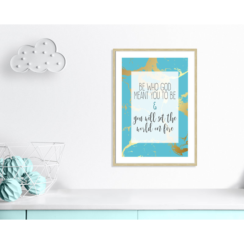 «Set the World», art encadré, H 35,5 po x l 25,5 po x P 1,19 po, Encadré de boîte champagne clair