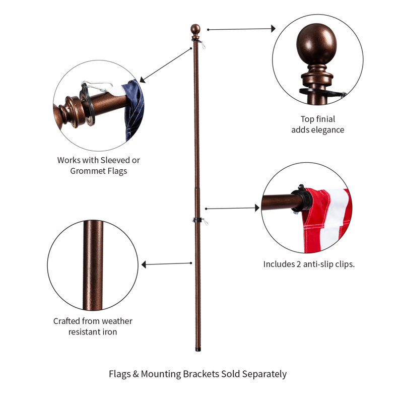 Telescoping Flagpole, Bronze