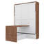 Lit escamotable double avec bureau pliable et peu encombrant - Lit mural compact et très efficace pour économiser de l'espace-2060985990