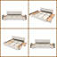 Structure de lit tapissier très grand avec tiroirs de rangement - Tissu chenille beige, conception plateforme moderne (l 86,5 po x L 84 po x H 29,5 po)-908714835