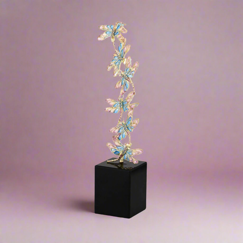 Enamel Dragonfly Sculpture
