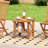  Outdoor Side Table Acacia Wood Adirondack Table w/ Storage Shelf Natural-1352839592