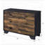 Commode 6 tiroirs noyer et noir