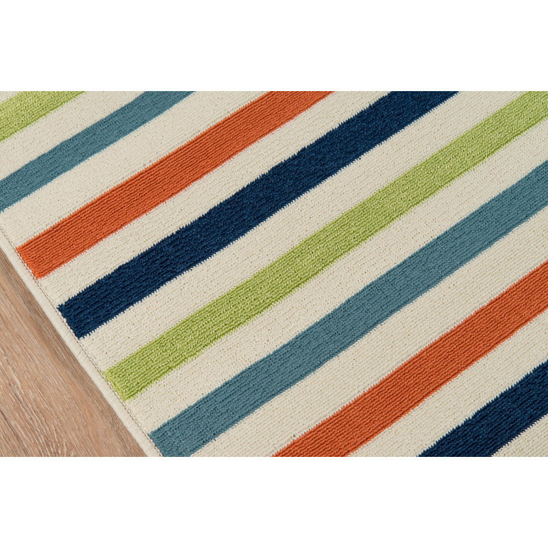 Tapis vert / rouge / bleu Irita, Rectangle 8 pi 6 po x 13 pi