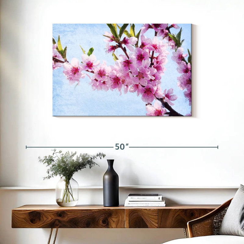 Peach Tree Blossoms, 24" H x 36" W