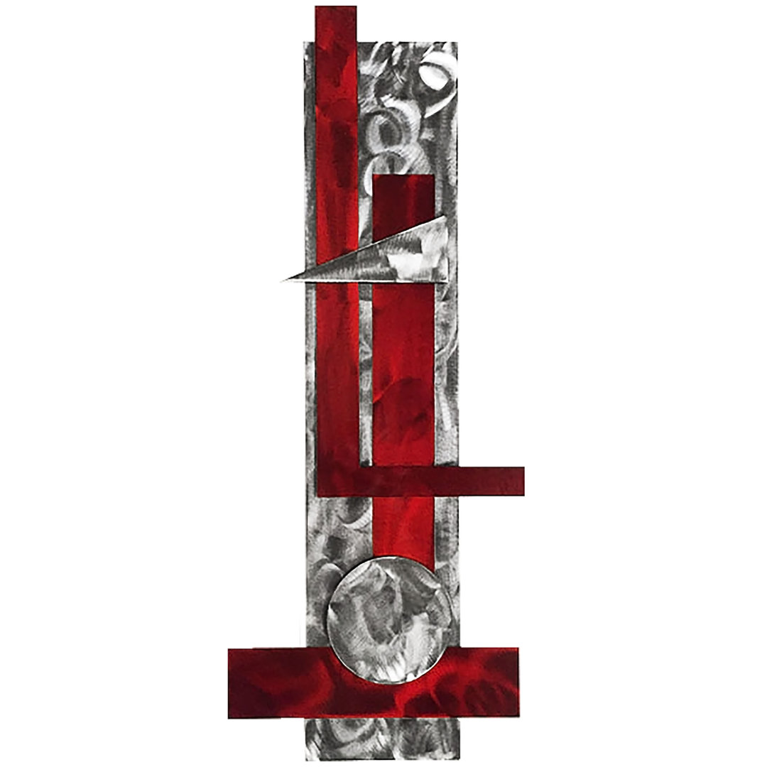 Handmade Modern Abstract Wall Decor on Metal Ivy Bronx 