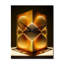 Horloge murale Op-Art Retro Gold-99635899