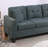 Living Room Furniture 2-PCS Sectional Sofa Set LAF Sofa And RAF Chaise Tweeted-Like Velvet Tufted Couch Nailheads-15642049