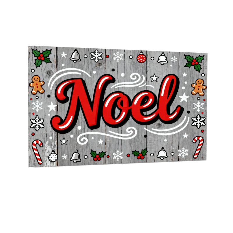 Motif de Noël de Noël, H 12 po x l 18 po