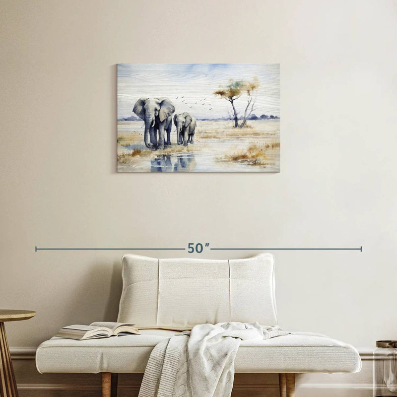 Brampt Wilderness Elephants, 20" H x 30" W