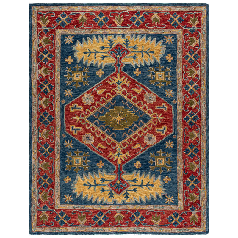 Donneta Hand Tufted Wool Oriental Rug, Rectangle 8' x 10'