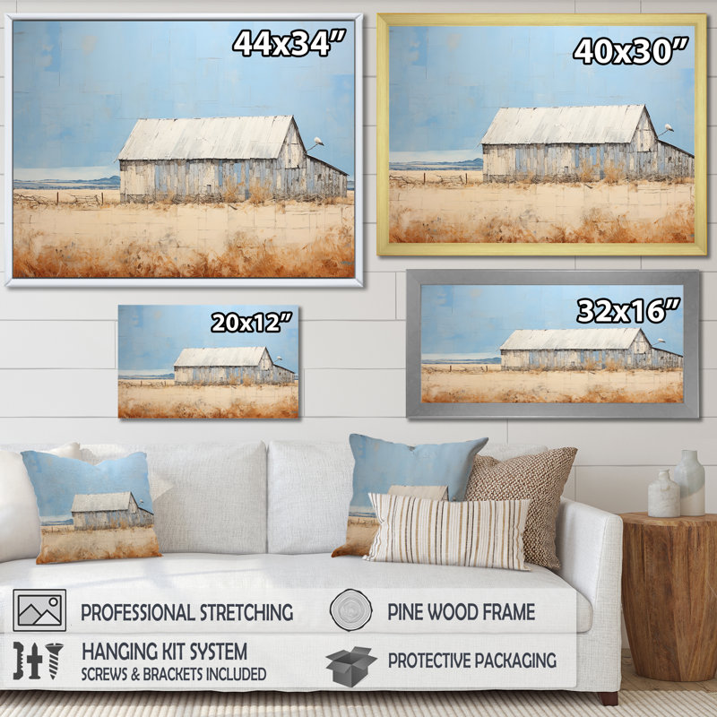 Farmstead Elegance Countryside II, Cadre simple argenté, H 30 po x l 40 po x P 1,5 po