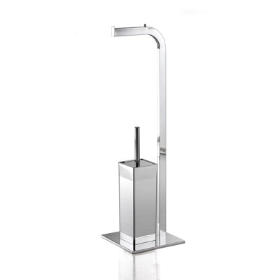 Beatrice Free Standing Toilet Roll and Brush Holder