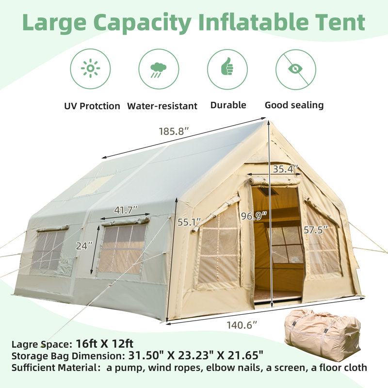 Tente pour 5 personnes EROMMY, Beige