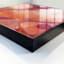 Key box for wall, Opens to the right, 30x30x5, White, Abstract forms in shades of pink and orange, 