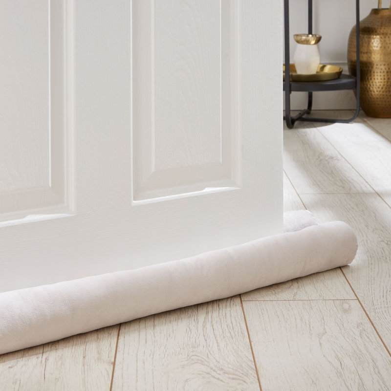 Kingsley Matt Velvet Double Sided Under Door Draught Excluder, Cream