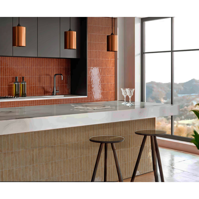 San Remo Subway Tile 2"x10" Polish, Red