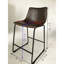 Table de salle à manger brun antique: comptoir, 4 chaises et chaises rectangulaires en bois de style rétro-1551913423
